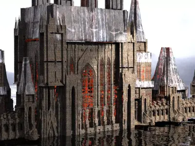 Swamp Kings Cathedral Kit bash 3D model