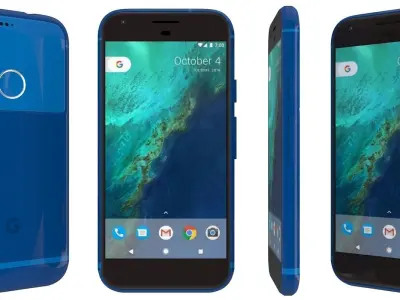 Google Pixel Really Blue 3D model