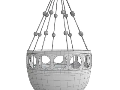 Jugendstil Ceiling Pendant Low-poly 3D model