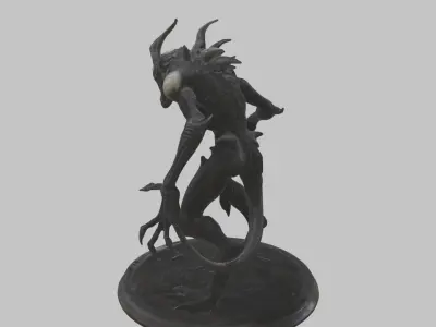 Alien Creature Monster Figure Low-poly 3D model