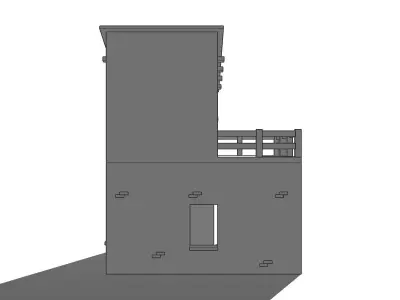  Low polygon village house Casa de pueblo bajo poligonaje Low-poly 3D model