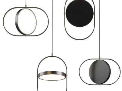 Kuu Pendant Lamp Low-poly 3D model