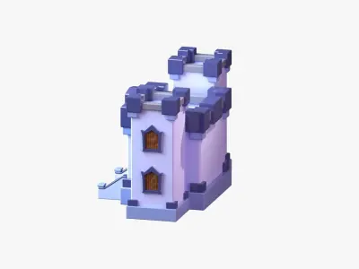 Royal Castle 3D Illustration 3D model