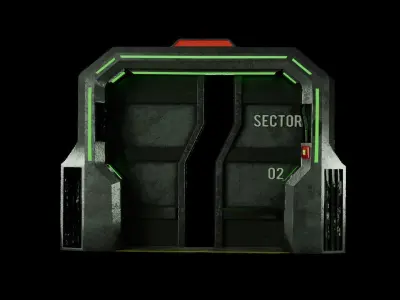 Sci-Fi Door 3D model
