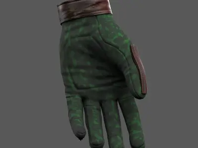 Gloves military combat soldier armor scifi fantasy  Low-poly 3D model