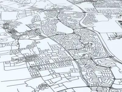 Bahrain Road Network and Streets 3D model