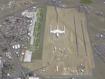 Urumqi - Airport - URC Low-poly 3D model