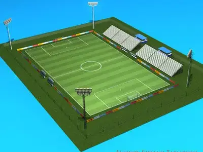 Soccer field 3D model