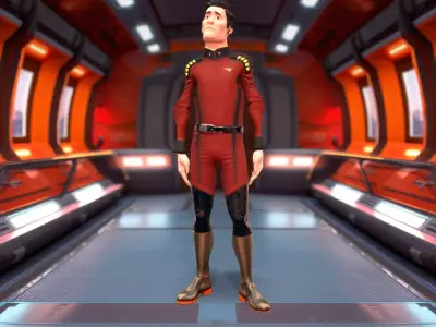 Starfleet Officer Uniform model pack Low-poly 3D model