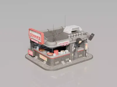 Cyberpunk House 1 3D model