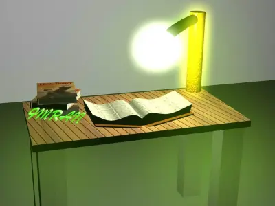 funiture lamp with book 3D model