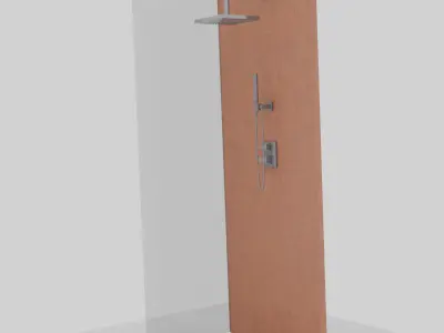 Shower 3D Model Low-poly 3D model