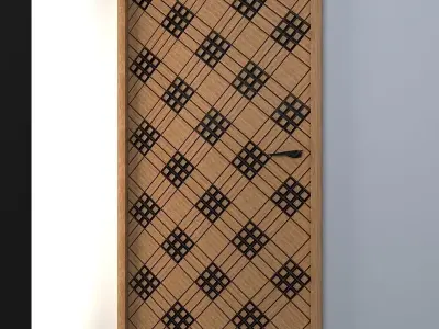 Door Wood Low-poly 3D model