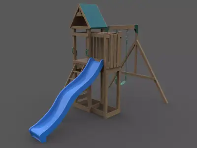 PBR Playground Jungle Gym 02 Low-poly 3D model