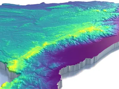 Burundi Country Terrain 3D model