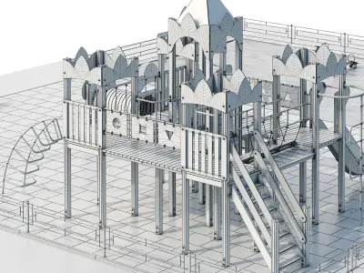 Playground childrens town 3D model