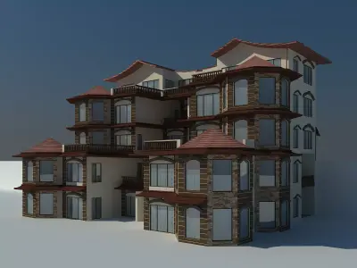4 Type House Model  3D model