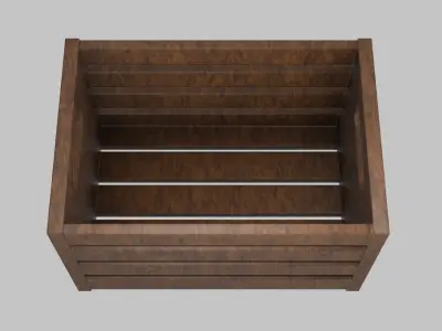 Game-Ready Wooden Crate 3D model