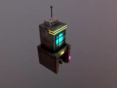 Cyberpunk City - Building 1 Low-poly 3D model