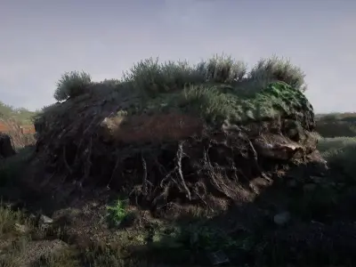 Cliff faces 2 Low-poly 3D model