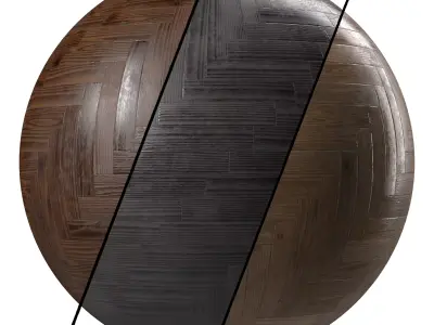 Parquet 29- Dirty parquet By 3 color PBR 4k Seamless Low-poly 3D model