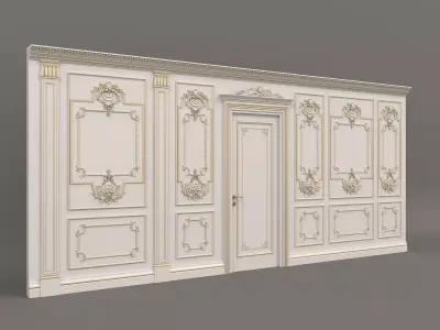 Wall Molding in Classic French style 10 3D model