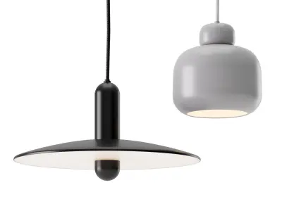 Lu and Stone Lamp by Woud 3D model