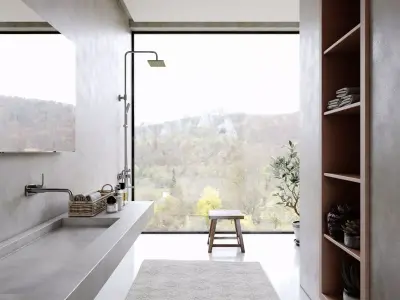 realistic bathroom scene 3D model