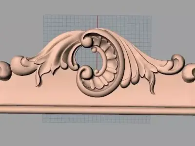 Door flower relief model STL format for CNC carving E464 3D model