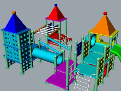 Children playground 3D Model 3D print model