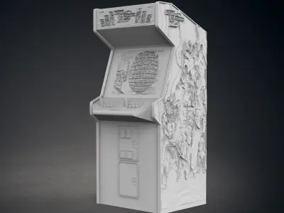 Marvel vs Capcom 2 Arcade Cabinet with Lithophane 3D print model