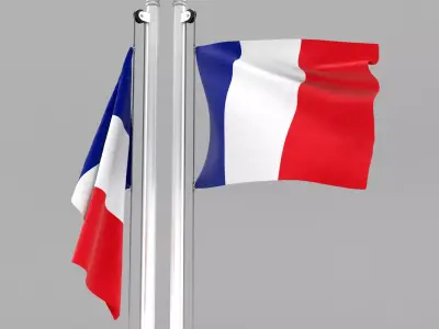 Flag of France 3D model