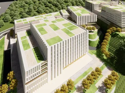 Modern City Block -A18 3D model