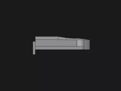 Shower glass rail holder 3D print model