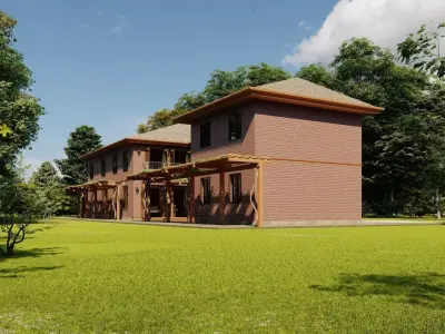 Casa Scene-villa-modern house 3D model 22