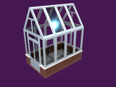 Greenhouse  Low-poly 3D model