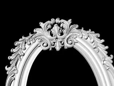 carved frame for mirror 3D model