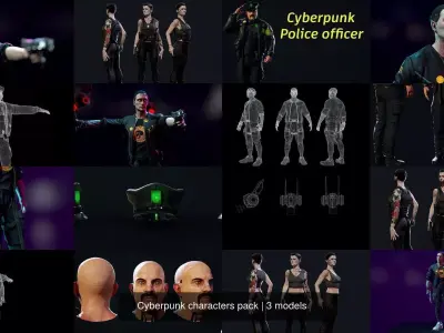 Cyberpunk characters pack