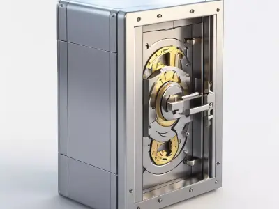 HighSecurity Bank Vault 3D Model Low-poly 3D model