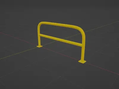 Pipe Barrier Low-poly 3D model