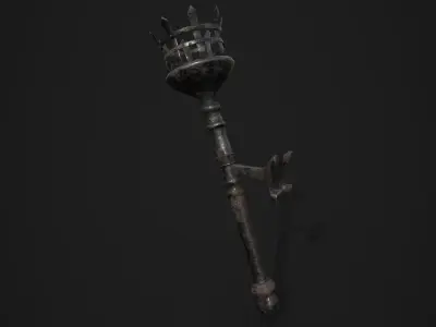Metal Torch Low-poly 3D model