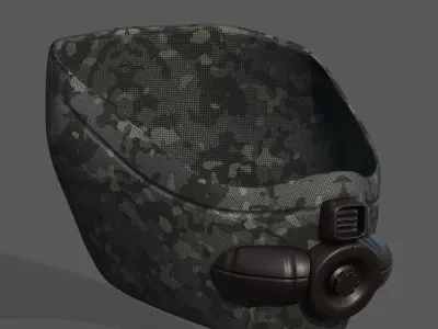 Gas mask respirator scifi futuristic 3d  Low-poly 3D model