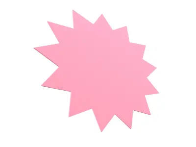 Promotions Sale Paper Card v1 009 Low-poly 3D model