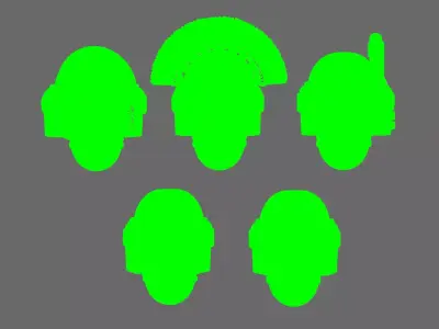 Space Knights V3 Warrior Helmets 3D print model