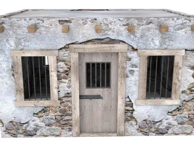 Western Jail Low-poly 3D model