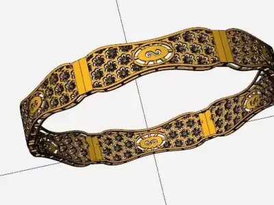 1362 Vaulted Pavilion Bangle 60MM-8gm 3D print model