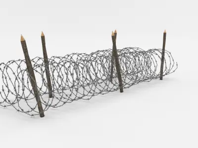 Barb Wire Obstacle 3D model