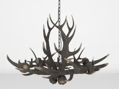 Antler Chandelier 3D model