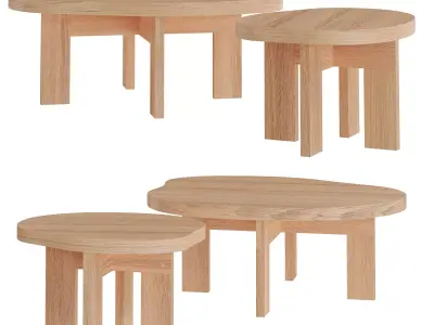 Farmhouse Coffee Table  Low-poly 3D model