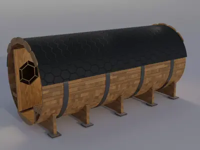 Barrel bathhouse 3D model